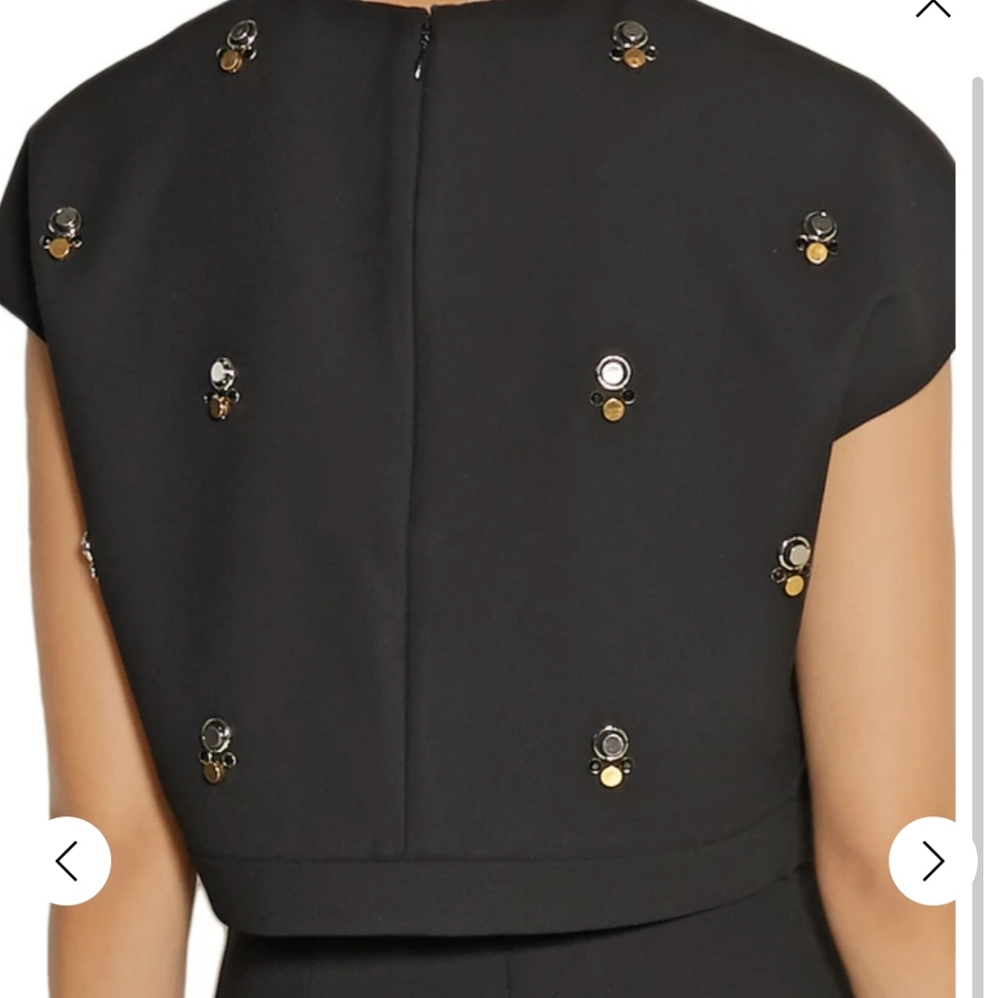 *SOLD* Elizabeth and James Colton Embellished Crop Top - Picture 3 of 10